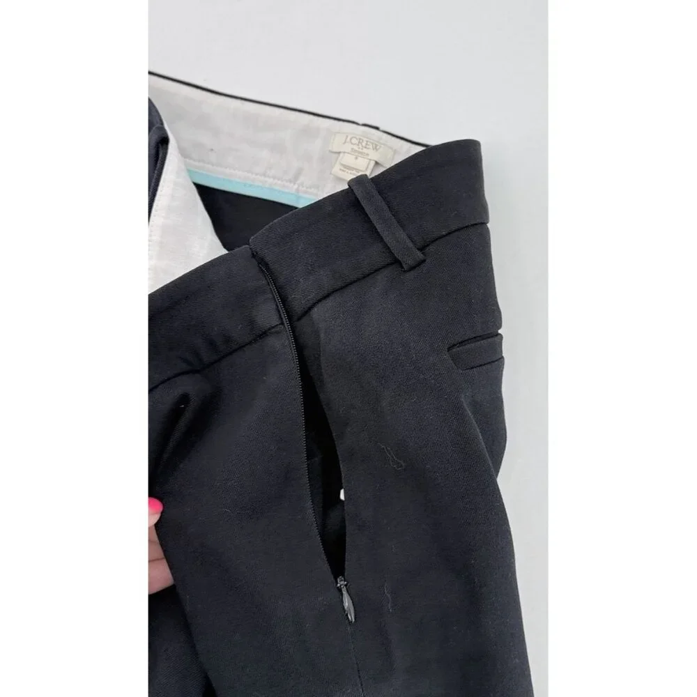 J.Crew Factory Stretch Skinny Black Cropped Pants Size‎ 6 Workwear Office Preppy